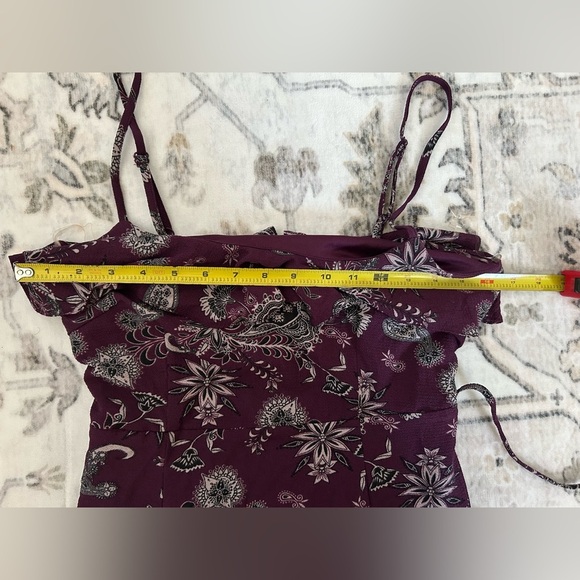 CHARLOTTE RUSSE Elegant Purple Floral Maxi Dress SIZE S - Picture 6 of 8